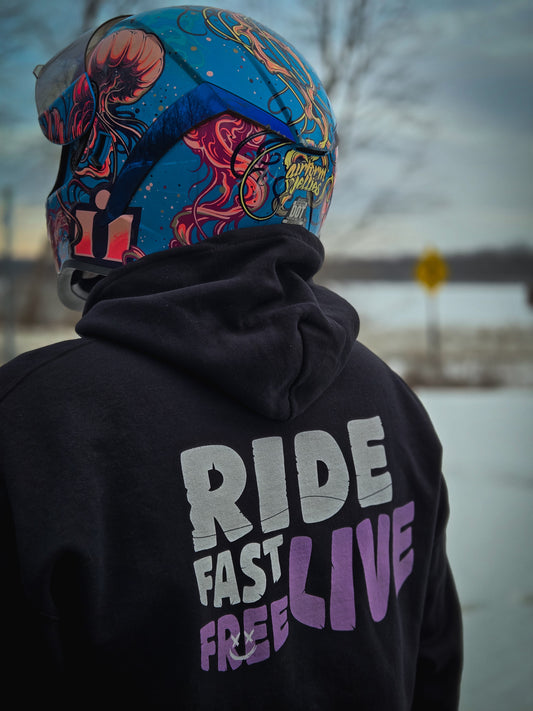 Ride Fast Live Free Back | AsceraClothing 